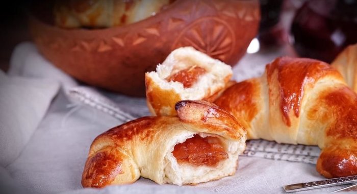 Рогалики с яблочным мармеладом