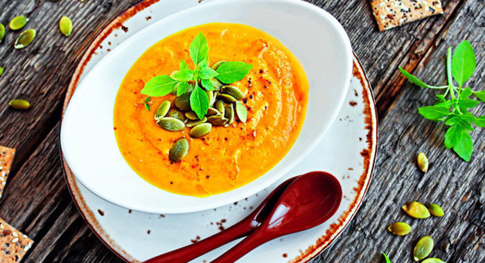 Тыквенный крем-суп с пореем