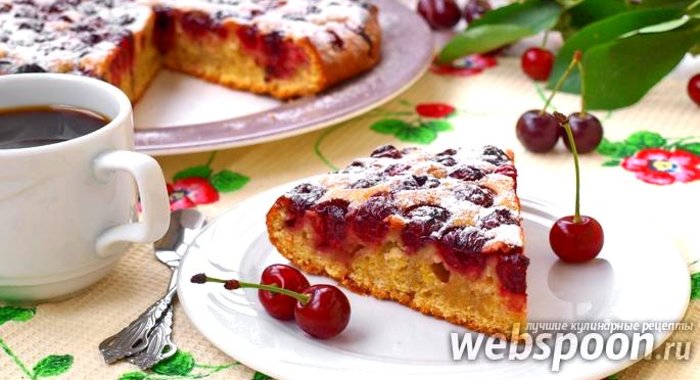 Вишнёвый пирог быстрый