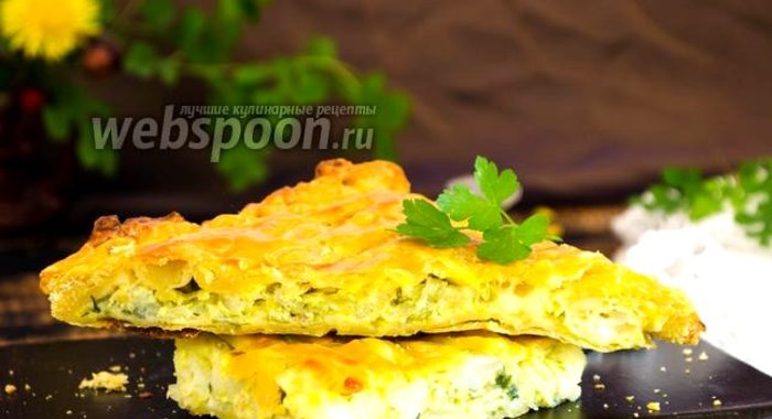 Пирог с капустой из слоёного теста