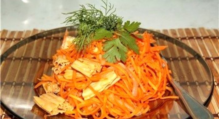 Салат из соевой спаржи