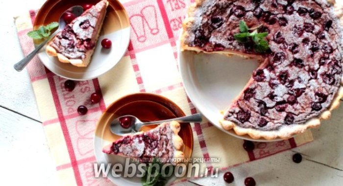 Вишнёвый пирог с пудингом