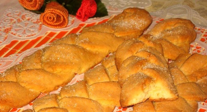 Творожные булочки косички
