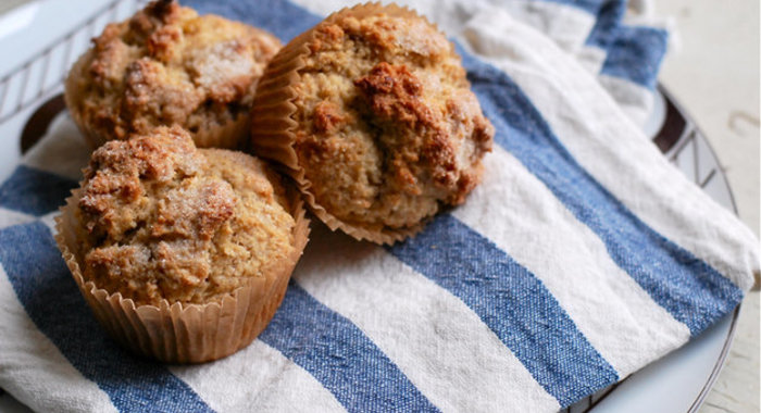 Банановые маффины из цельнозерновой муки