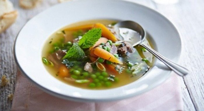 Суп из баранины с горошком