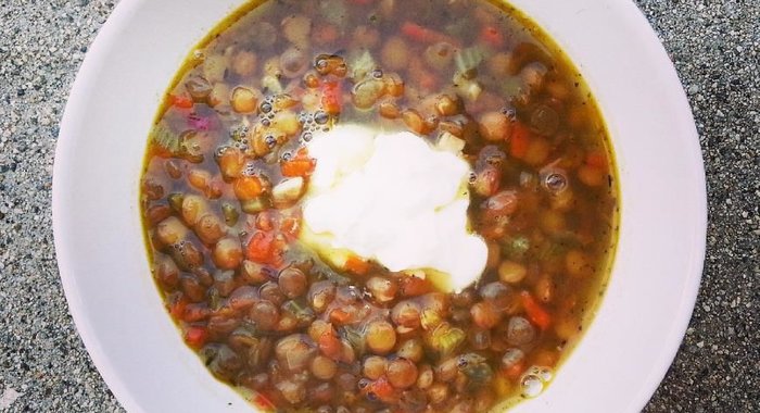 Марокканский суп с чечевицей