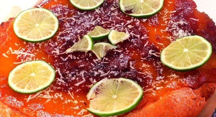 Открытый пирог с лимонный кремом