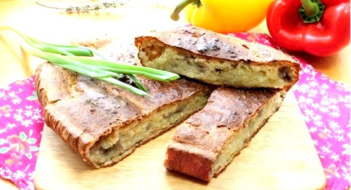 Быстрый пирог с картошкой