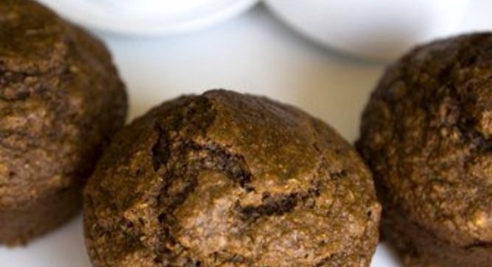 Банановые маффины с отрубями