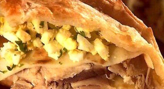 Курник из кефирного теста