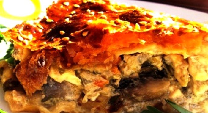 Курник с курицей и грибами