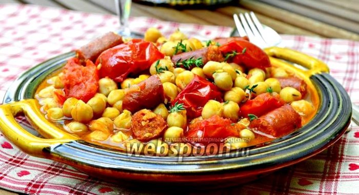 Гарбанзос кон Чоризо — нут с колбасой Чоризо