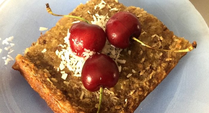 Овсяный пирог с бананами