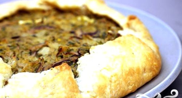 Галет с грибами и капустой