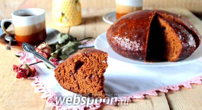 Медовый заварной пирог в мультиварке