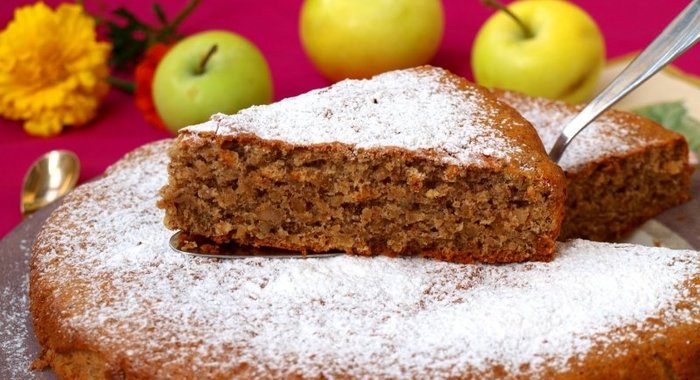 Яблочно-ореховый пирог