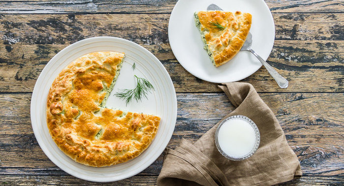 Пирог с укропом и сыром