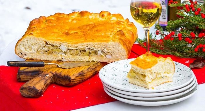 Пирог с белой рыбой