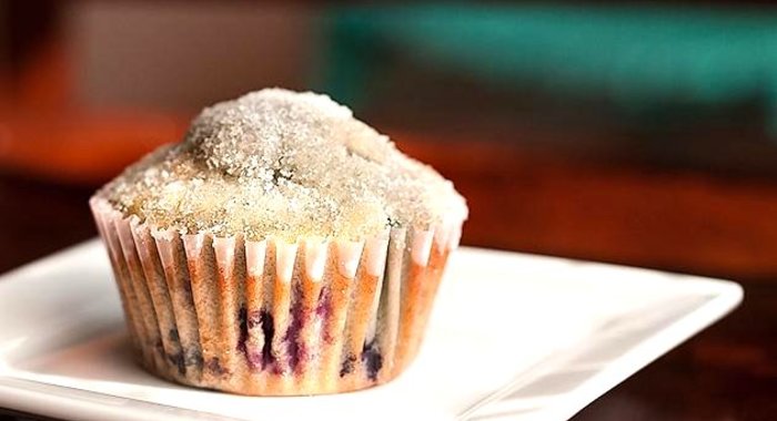 Лимонные маффины с черникой