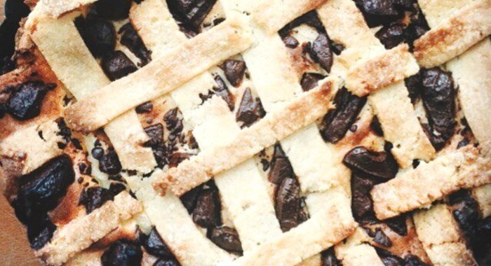 Творожный пирог с шоколадом и цитрусом