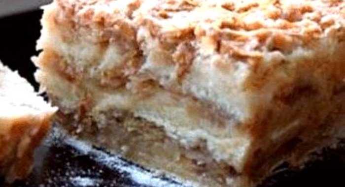 Варшавский яблочный пирог с творогом