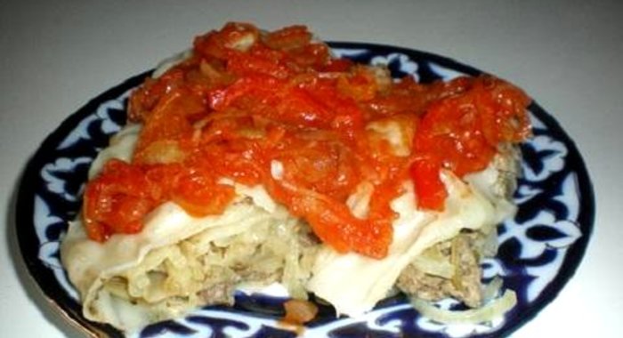 Узбекское блюдо Ханум