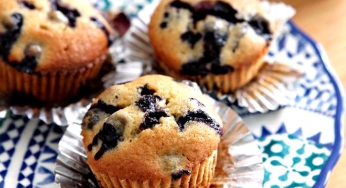 Маффины с ежевикой