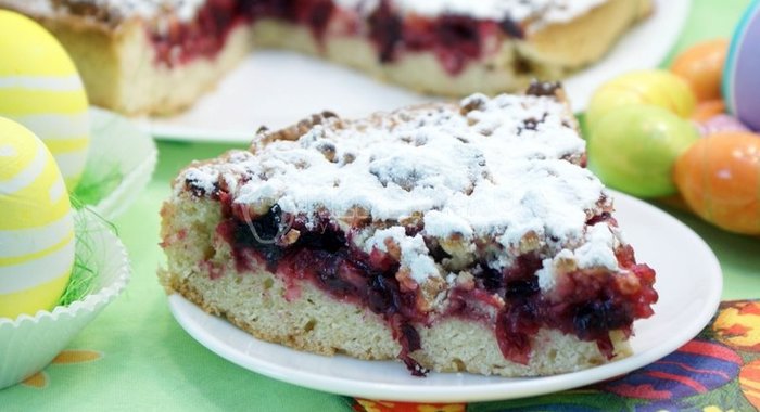 Пирог с клюквой