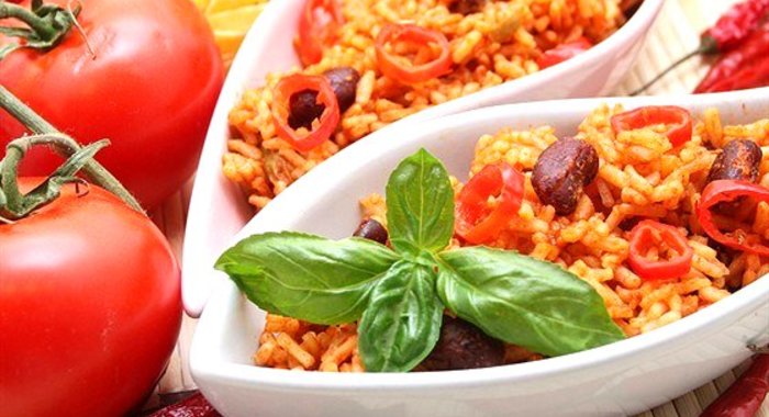 Рис по‑мексикански с фасолью