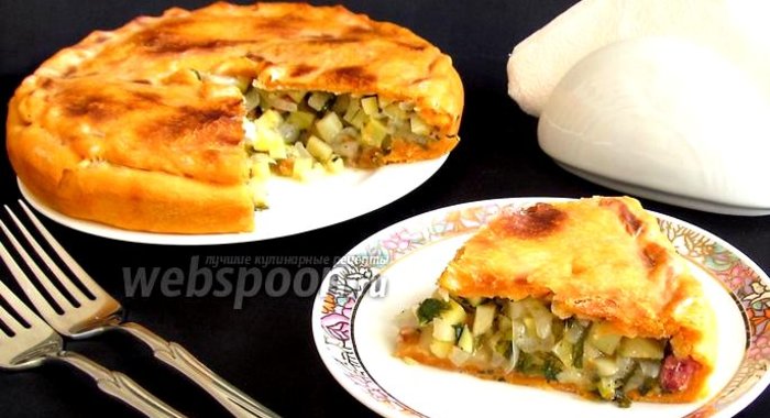 Пирог с картофелем на томатном соке