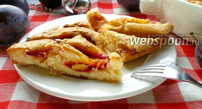 Сливочный пирог со сливами