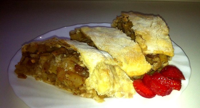 Яблочный штрудель без сахара