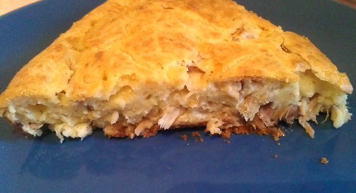 Быстрый пирог с курицей