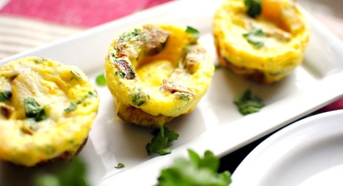 Суфле с картофелем и колбасками