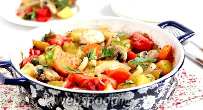 Запечённые в духовке овощи