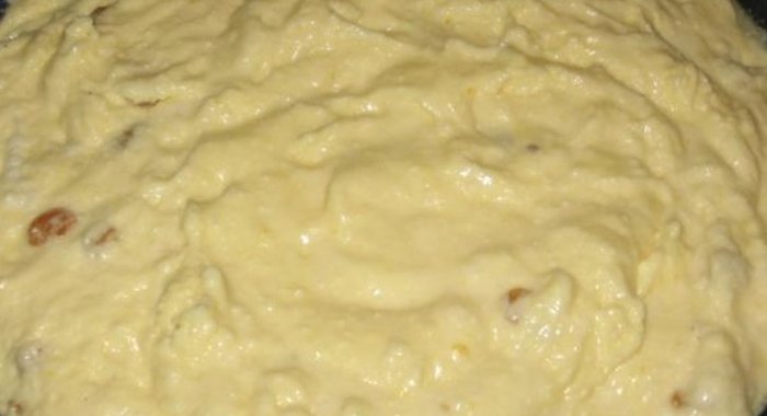 Бисквитное тесто с творогом