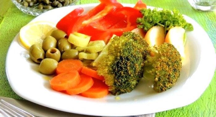 Овощи в паровом шкафу