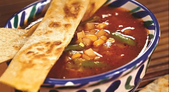 Мексиканский суп с тортильями