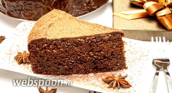 Шоколадный пирог с глазурью