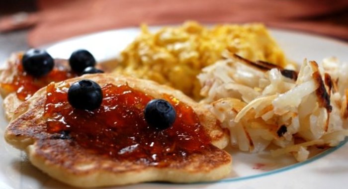 Творожники с голубикой