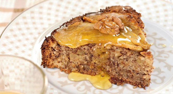 Грушевый пирог с шоколадом