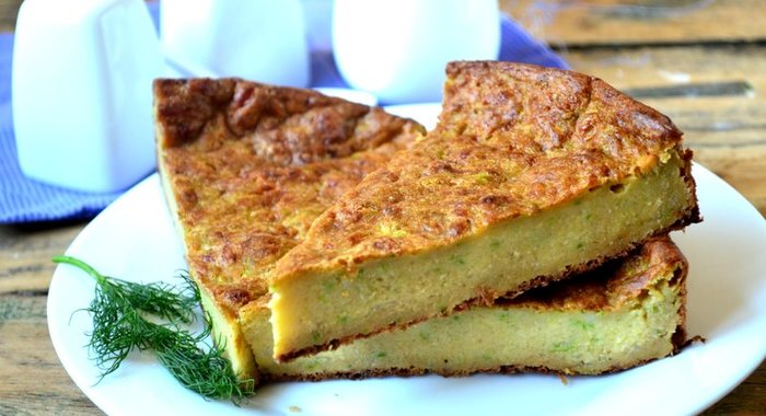 Пирог из кабачков с сыром
