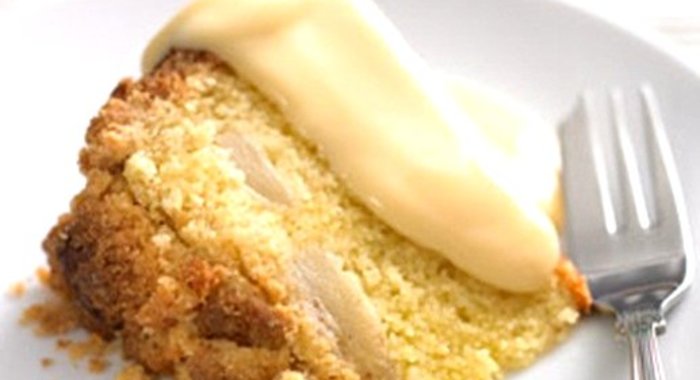 Пирог с консервированными грушами