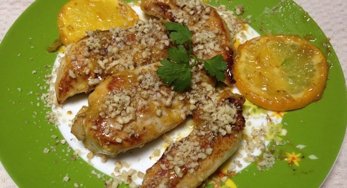 Куриная грудка с апельсином