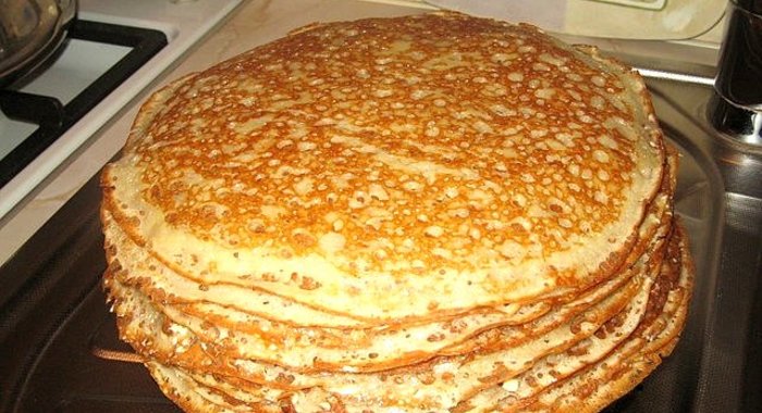 Блинчики на дрожжах