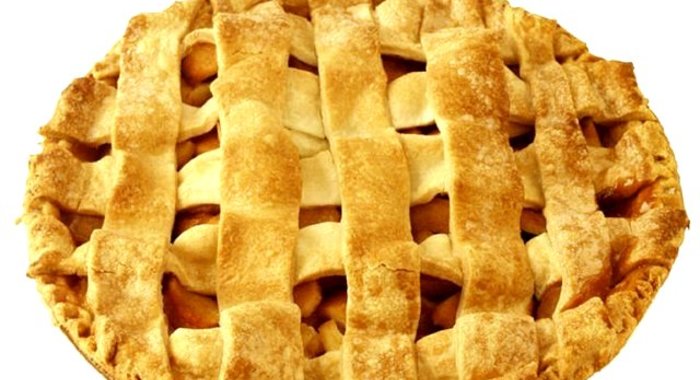 Пирог с ревенем и яблоками