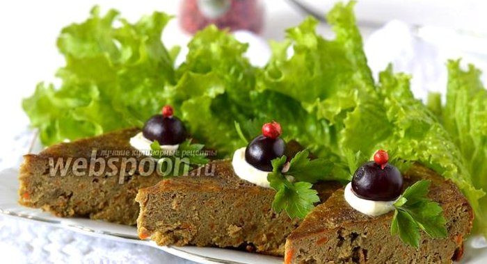 Пирог из печени в мультиварке