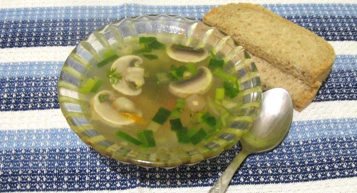 Суп гречневый с грибами