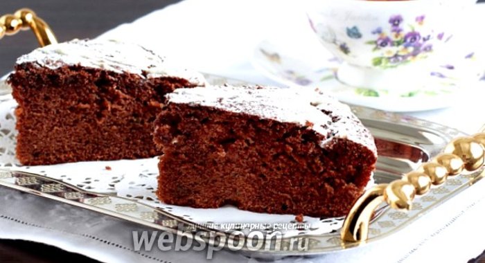 Шоколадный пирог с мятой и вяленой клюквой