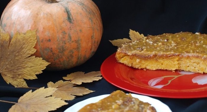 Тыквенный пирог с ириской